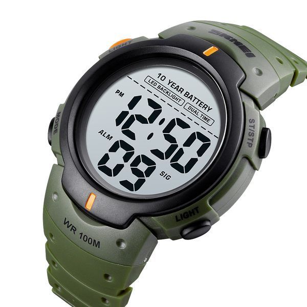 Годинник Skmei 1560 Green-Orange 1080-0613 фото