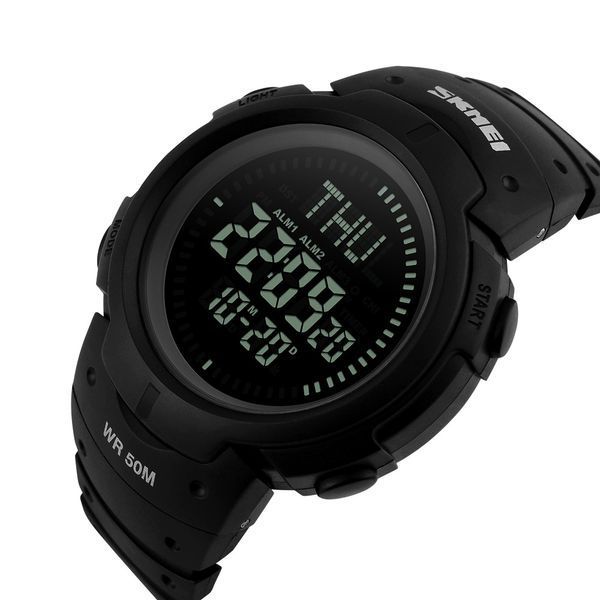 Годинник Skmei 1231BK All Black Smart Watch + Compass 1080-0819 фото