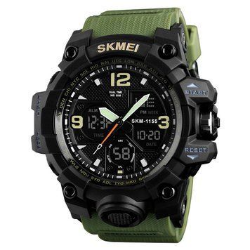Годинник Skmei 1155 Black-Green 1080-0743 фото